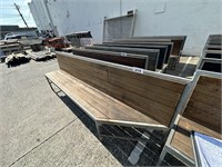 4 Steel & Timber Framed Corner Type Bench Seats