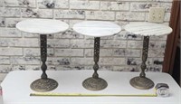 Marble/Brass Side Tables