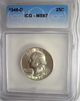 1946-D Quarter ICG MS67 LISTS $285
