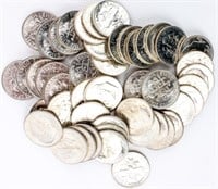 Coin 50 Roosevelt 1953-D Silver Dimes BU