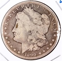 Coin 1890-CC  Morgan Silver Dollar Very Good+