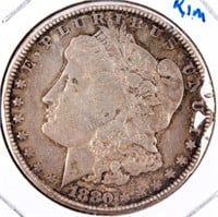 Coin 1880-CC  Morgan Silver Dollar Extra Fine