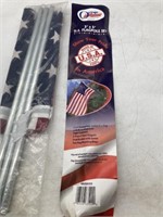 3' x 5" American Flag Pole Set