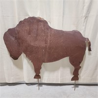 Rusty tin buffalo