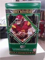 2003 football rookie cards with tin