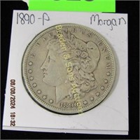 US 1890-P MORGAN SILVER DOLLAR