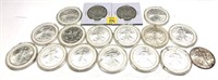 x17- Mixed date .999 American Silver Eagles -x17