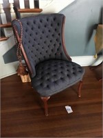 Pair of Blue Wing Chairs