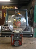 Original Big Charlie 20c Gum Ball Machine Working