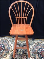 Revolving Wooden Tall Bar Chair