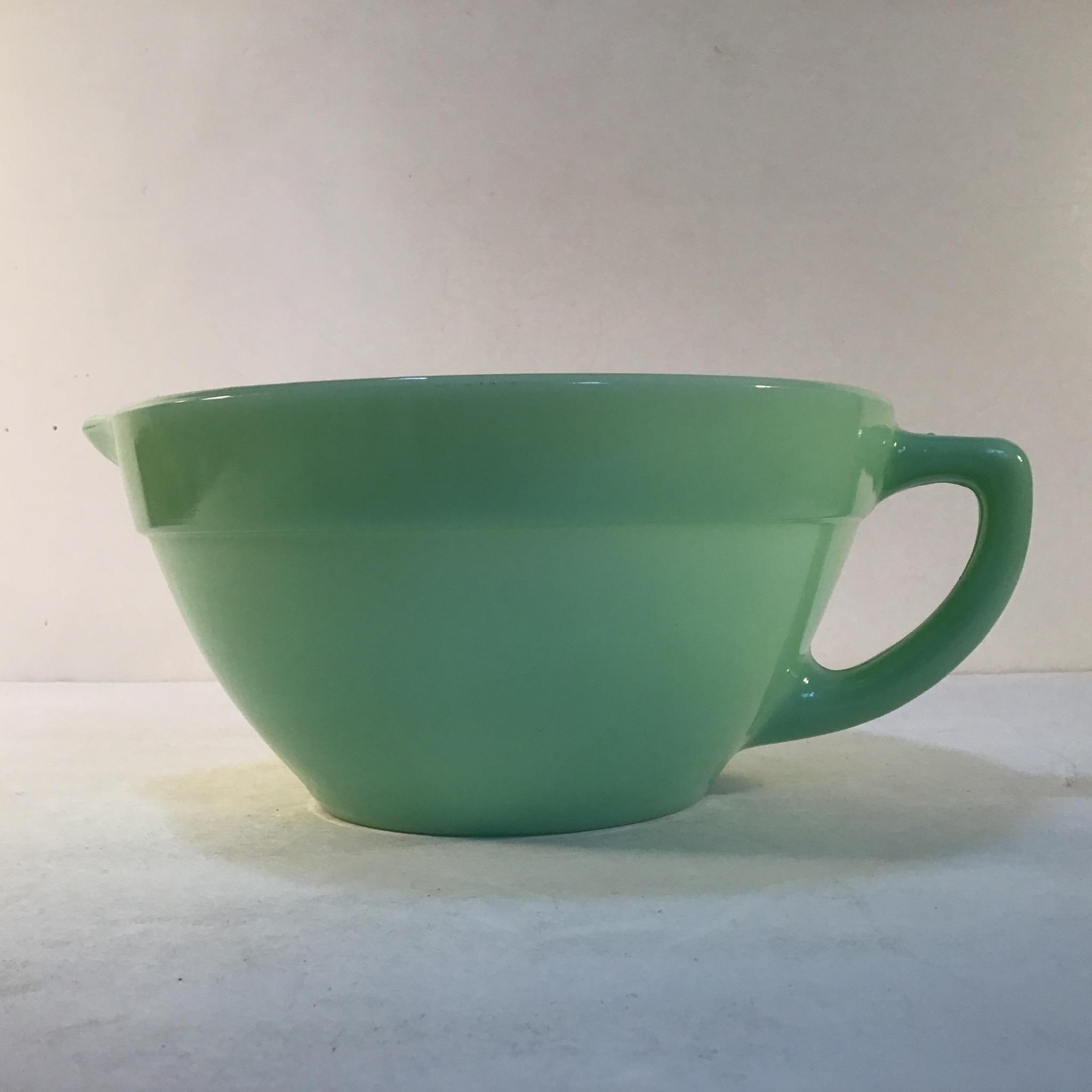 JADEITE FIREKING GLASS BATTER BOWL