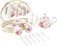 New $202-- 15 Piece European Ceramic Tea Set