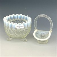 Fenton & NW French Opal Assorted Dish Lot
