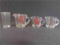 Box of Misc Glass Measuring Cups