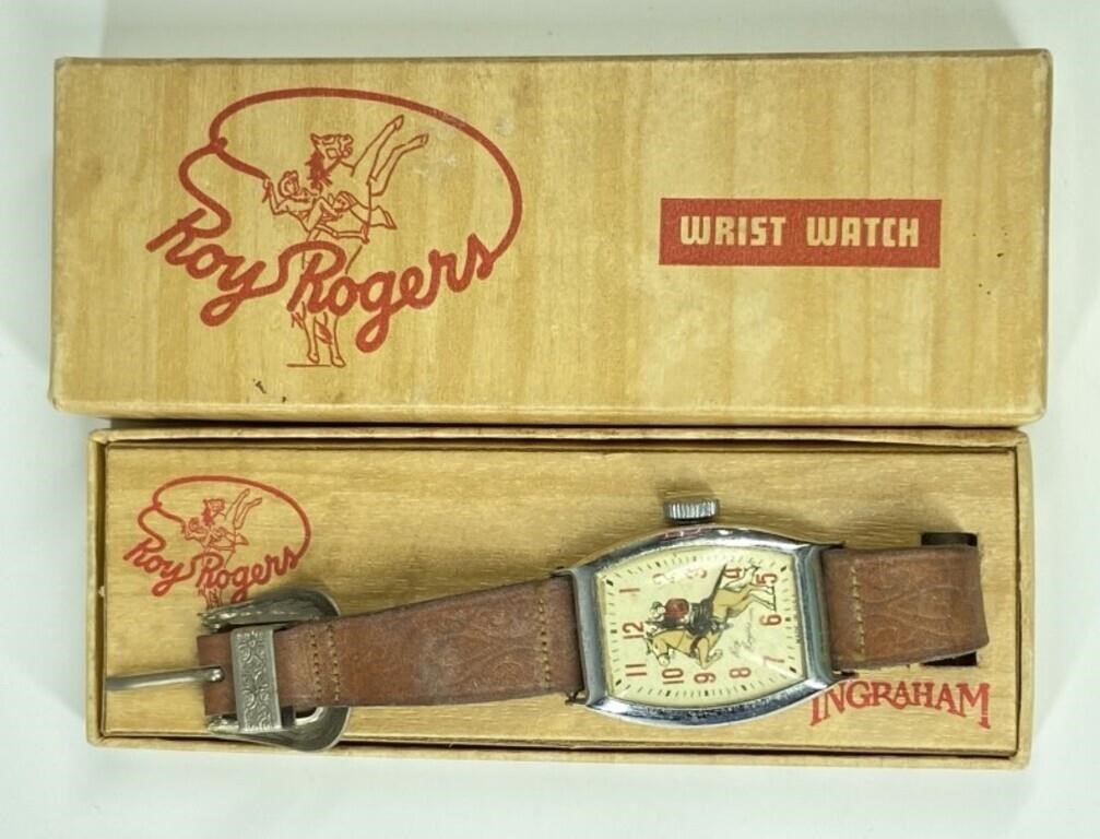 INGRAHAM ROY ROGERS WRIST WATCH W/ BOX