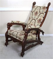 Victorian Renaissance Revival Morris Chair