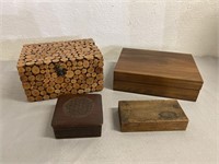 4 Wood Jewelry Boxes