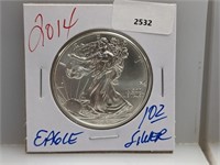 2014 1oz .999 Silver Eagle $1 Dollar