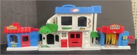3 pieces of Fisher-Price Main Street Village.