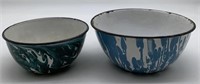 2 small enamel bowls