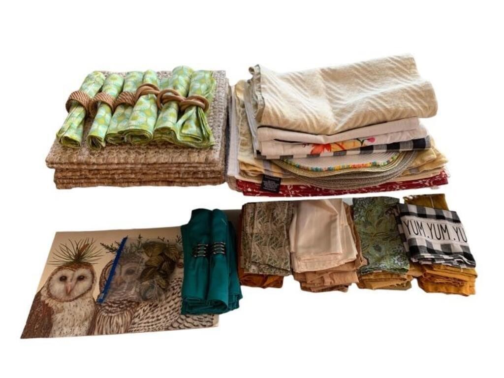 An Assorted Napkins, Placemats, Table Runners &
