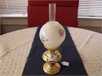 Small Milk Glass Globe Oil Lamp
