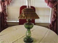 Green Oil Lamp with Shade