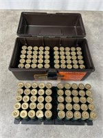Shotgun shells with Flambeau shell box with 100