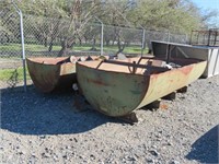 (2) Custom Steel Bins with Contents