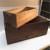 WOODEN CANDLE CRATE 26" X 11" AND (1) UNMARKED