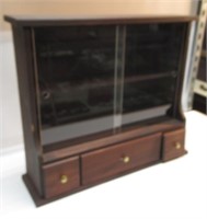 WOODEN PIPE CABINET. 22-1/2"W X 19"H X 5"D. NICE.
