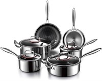 DOTCLAD Hybrid Pots and Pans set non stick,10 pcs