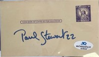 Paul Stewart Signed Post Card with COA