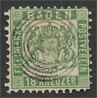 GERMANY BADEN #24 USED AVE-FINE