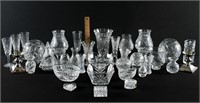 32 PC. WATERFORD VASE & CANDLE HOLDER COLLECTION