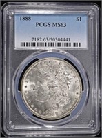 1888 MORGAN DOLLAR PCGS MS63