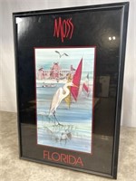 P. Buckley Florida framed poster, dimensions are