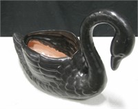 Black Swan Form Ceramic Vase Planter 14"H x 21"L