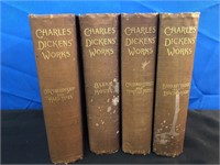 Lot of 4 Antique Charles Dickens Works - Classics