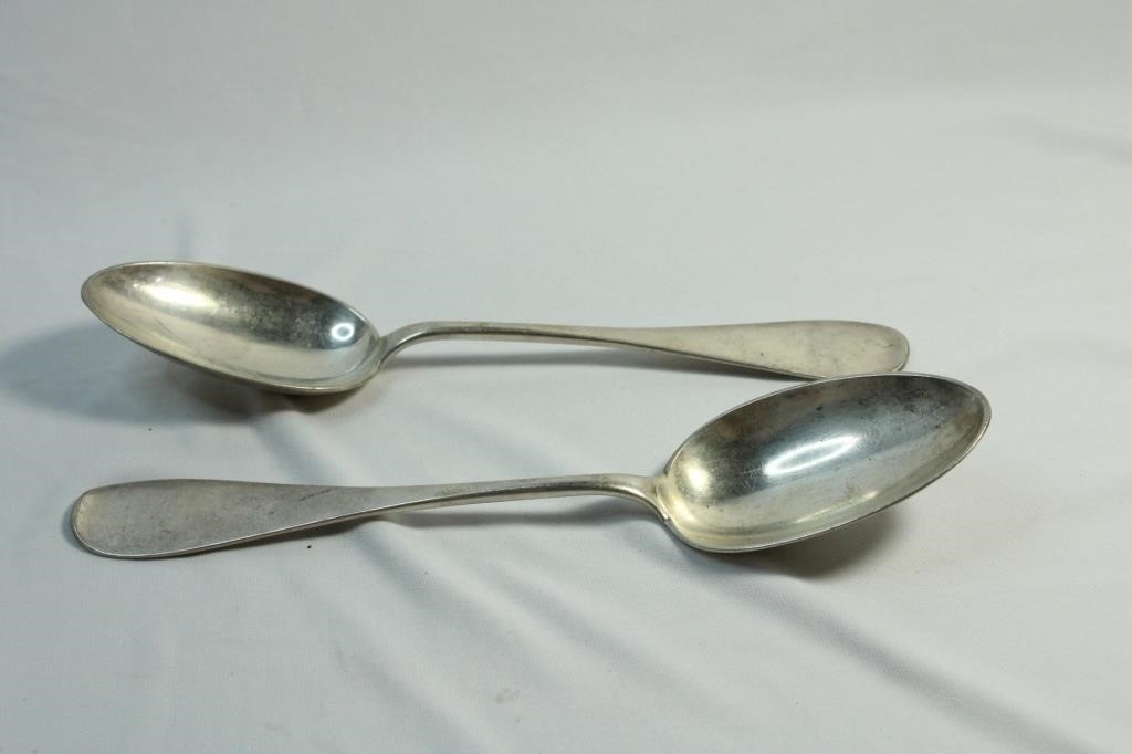 Lot of 2 Antique Russian Silver Spoons