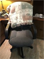 Desk Office Chair & Woven Throw