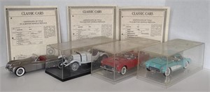 Classic Car Replica Model Cars Incl. 1949 Jaguar
