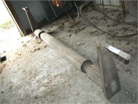 Wooden well crank and pole