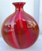 17-NUMBERED (RED) "MURANO" GLASS VASE
