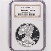 1988-S Proof Silver Eagle NGC PF69 UC