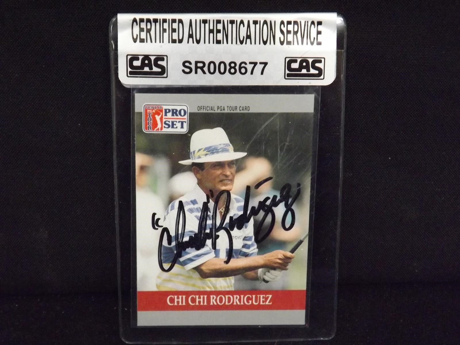 1990 PRO SET CHI CHI RODRIGUEZ AUTOGRAPH CAS