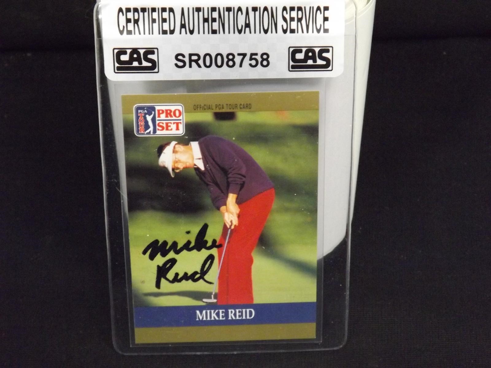 1990 PRO SET PGA MIKE REID AUTOGRAPH CAS