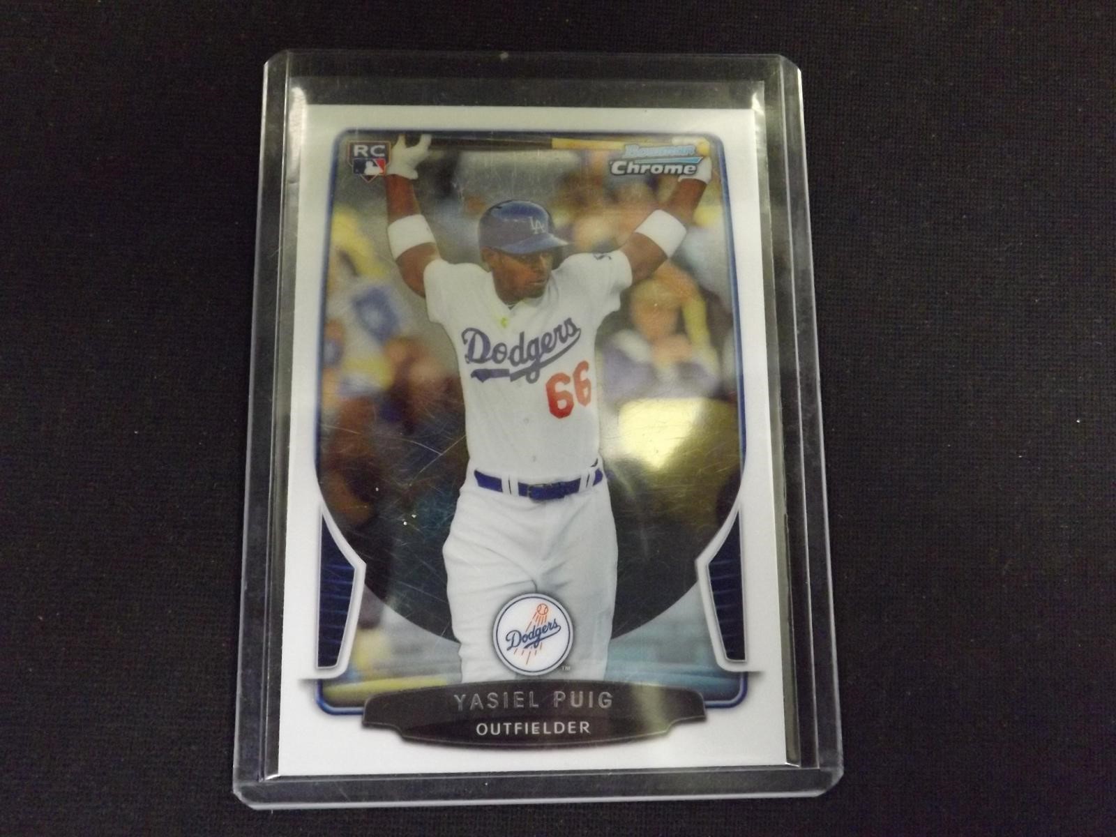 2013 BOWMAN CHROME YASIEL PUIG ROOKIE CARD