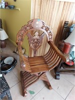 Carved Asian chair