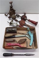 Lot of Old Tools: Grinder, Drills